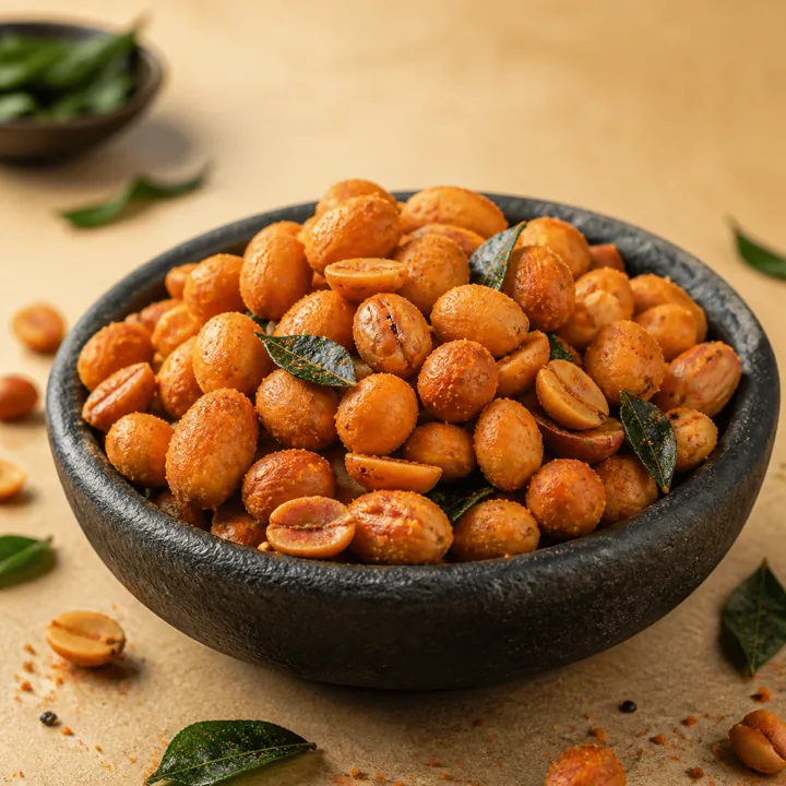 Crisp masala peanuts